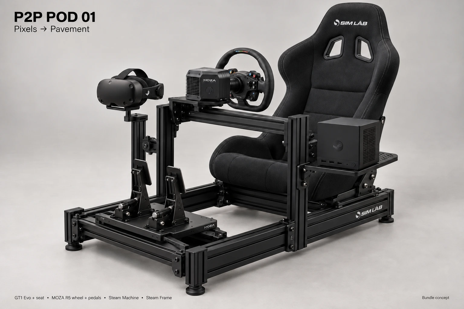 P2P POD 01 racing simulator concept